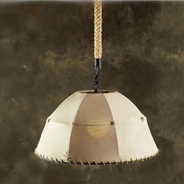 Lampada a sospensione country americana in corda di canapa, stile nordico vintage