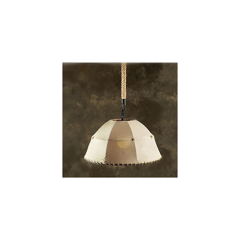 Lampada a sospensione country americana in corda di canapa, stile nordico vintage