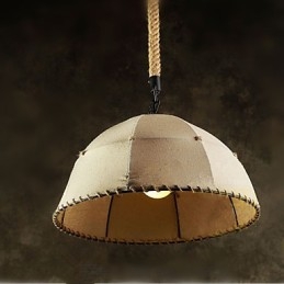 Lampada a sospensione country americana in corda di canapa, stile nordico vintage