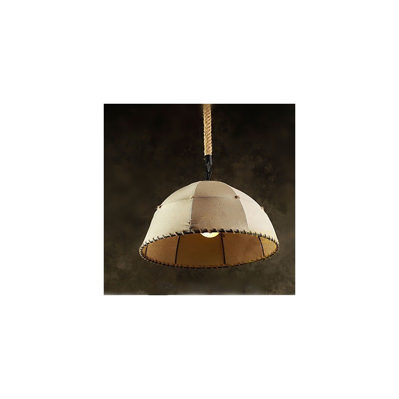 Lampada a sospensione country americana in corda di canapa, stile nordico vintage