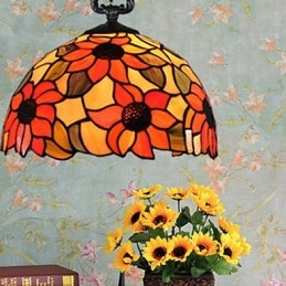 Lampadario a sospensione in vetro colorato stile lanterna retrò