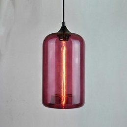 Lampada a sospensione Bottle Design 1 luce con paralume in vetro trasparente
