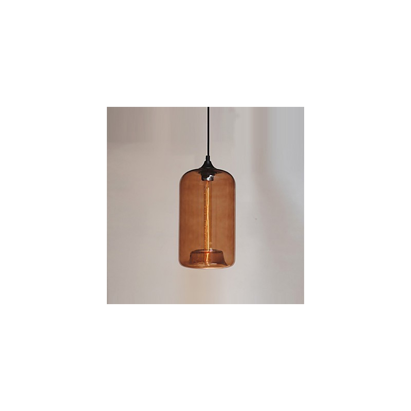 Lampada a sospensione Bottle Design 1 luce con paralume in vetro trasparente