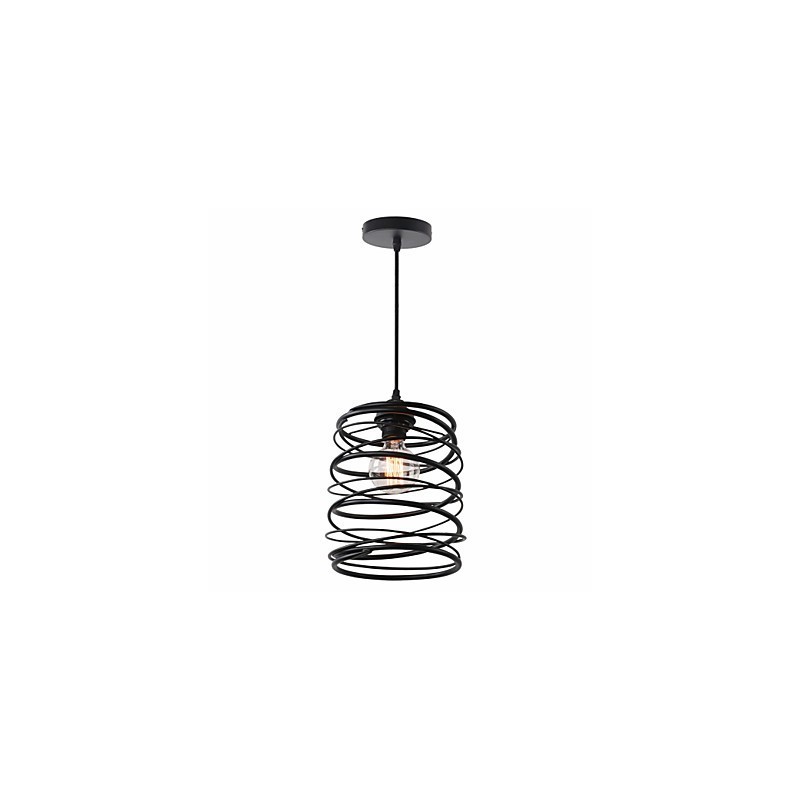 Lampada a sospensione mini in metallo nero stile country retrò rustic lodge