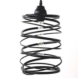 Lampada a sospensione mini in metallo nero stile country retrò rustic lodge