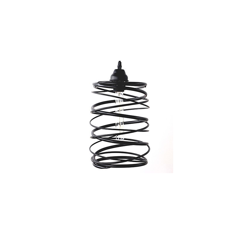 Lampada a sospensione mini in metallo nero stile country retrò rustic lodge