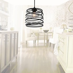 Lampada a sospensione mini in metallo nero stile country retrò rustic lodge