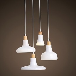 Lampada a sospensione moderna a 4 luci in ferro