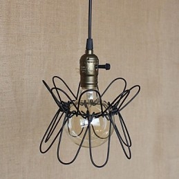 Lampadario a sospensione industriale retrò Americange, mini, nero trasparente