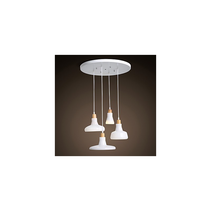 Lampada a sospensione moderna a 4 luci in ferro