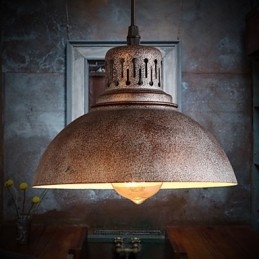 Lampada a sospensione mini in metallo verniciato stile retrò per esterni