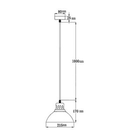 Lampada a sospensione mini in metallo verniciato stile retrò per esterni