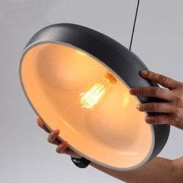 Lampada a sospensione mini in metallo dipinta stile retrò vintage classico