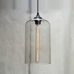 Lampada a sospensione a bottiglia 1 luce in ferro dipinto