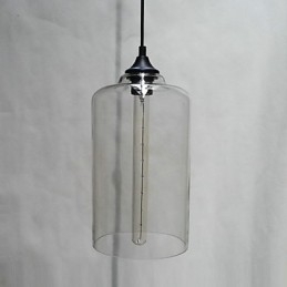 Lampada a sospensione a bottiglia 1 luce in ferro dipinto