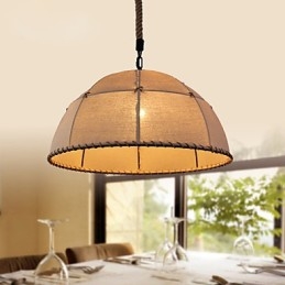 Lampada a sospensione industriale loft 35 cm in tessuto e metallo, 3 luci E26/E27
