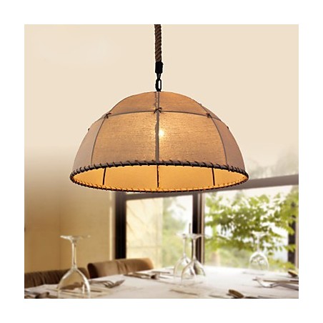 Lampada a sospensione industriale loft 35 cm in tessuto e metallo, 3 luci E26/E27
