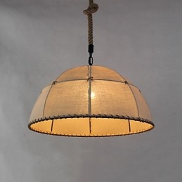 Lampada a sospensione industriale loft 35 cm in tessuto e metallo, 3 luci E26/E27