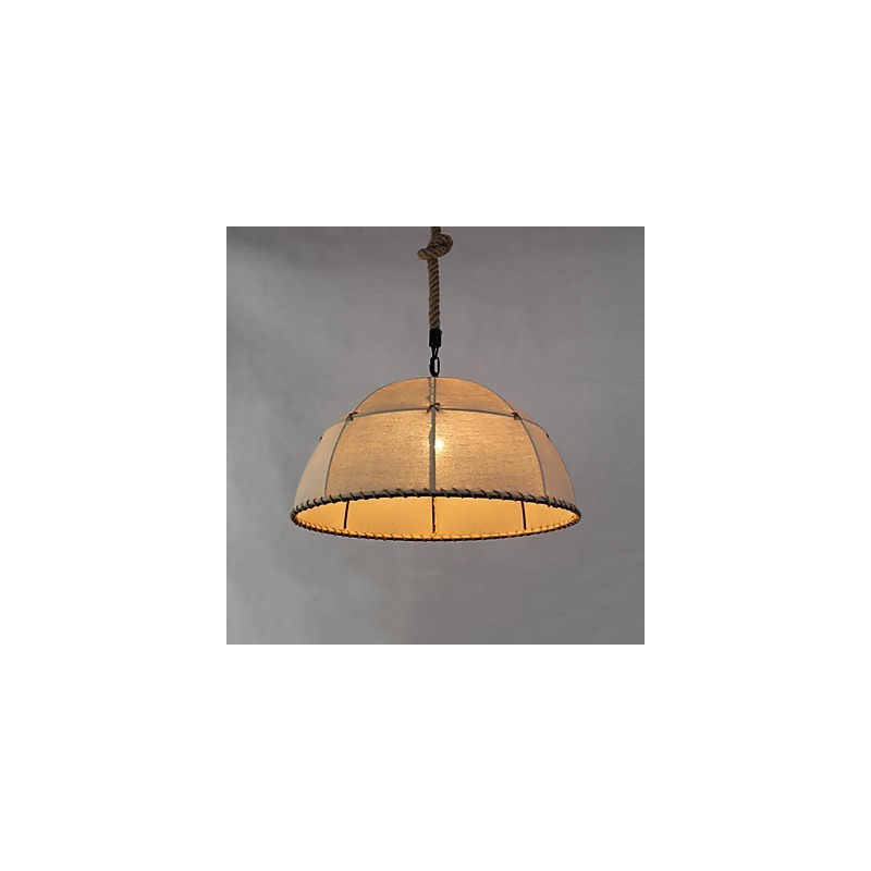 Lampada a sospensione industriale loft 35 cm in tessuto e metallo, 3 luci E26/E27