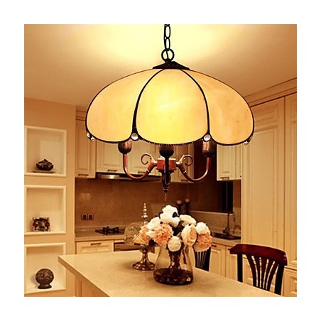 Lampadario a sospensione in vetro colorato rustico retrò