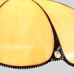 Lampadario a sospensione in vetro colorato rustico retrò