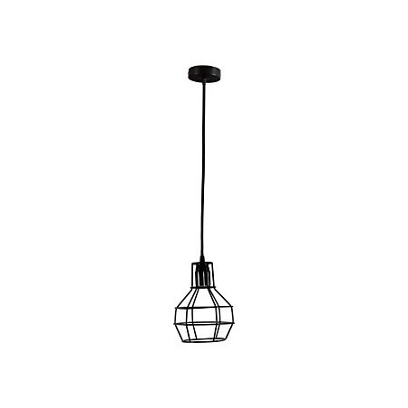 Lampada a sospensione in metallo retrò Mini Garage, nera, 1 lampadina E26/E27