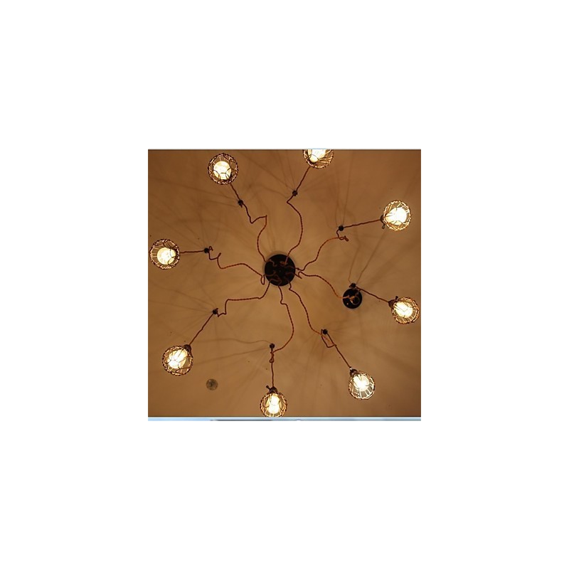 Lampadario a sospensione country retrò a 8 luci