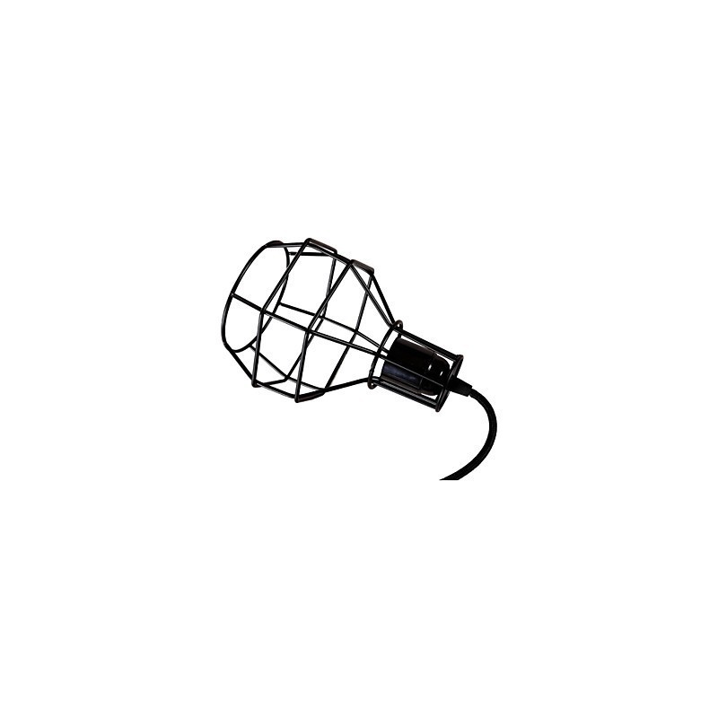 Lampada a sospensione in metallo retrò Mini Garage, nera, 1 lampadina E26/E27