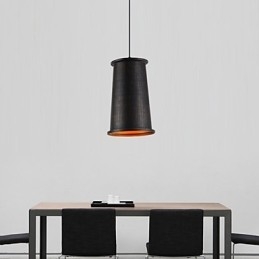 Lampada a sospensione retrò in metallo, catena regolabile 100 cm, 1 lampadina E26/E27