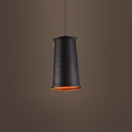 Lampada a sospensione retrò in metallo, catena regolabile 100 cm, 1 lampadina E26/E27