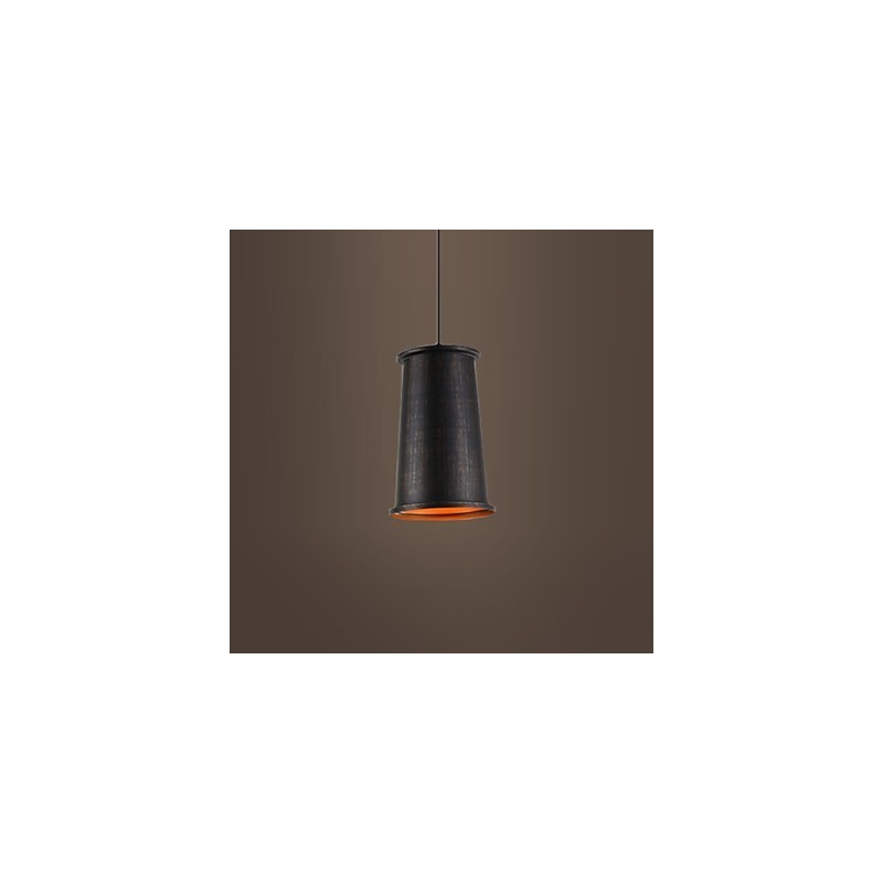 Lampada a sospensione retrò in metallo, catena regolabile 100 cm, 1 lampadina E26/E27