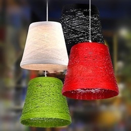 Lampada a sospensione moderna in rattan intrecciato Cany a testa singola