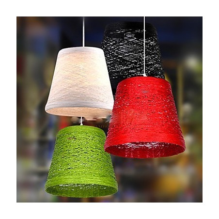 Lampada a sospensione moderna in rattan intrecciato Cany a testa singola