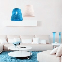 Lampada a sospensione moderna in rattan intrecciato Cany a testa singola