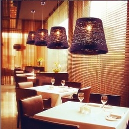 Lampada a sospensione moderna in rattan intrecciato Cany a testa singola