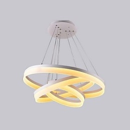 Lampada a sospensione moderna in acrilico bianco LED 130W 3 livelli