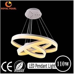 Lampada a sospensione moderna in acrilico bianco LED 130W 3 livelli