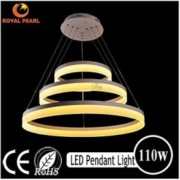 Lampada a sospensione moderna in acrilico bianco LED 130W 3 livelli
