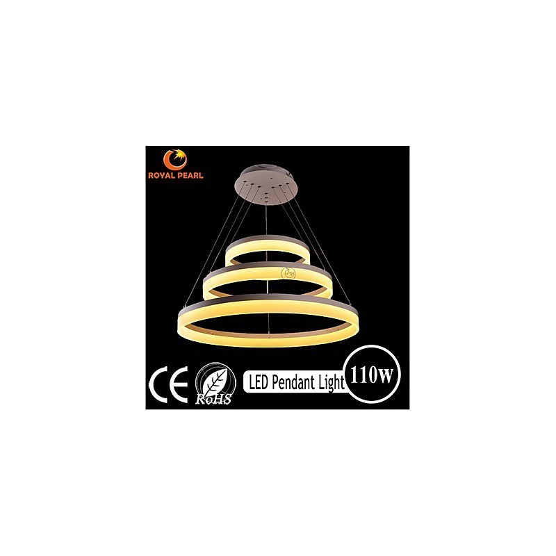 Lampada a sospensione moderna in acrilico bianco LED 130W 3 livelli