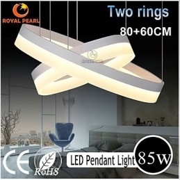 Lampada a sospensione moderna a 3 livelli in acrilico con LED integrato