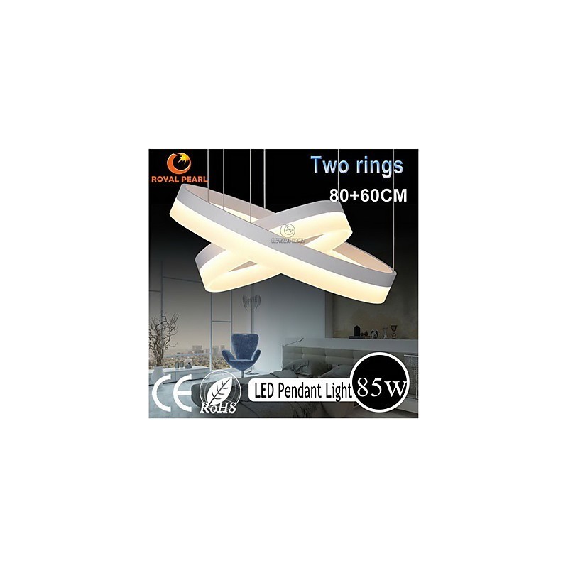 Lampada a sospensione moderna a 3 livelli in acrilico con LED integrato