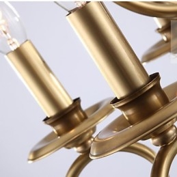 Lampadario a sospensione mini classico tradizionale in metallo finitura ottone