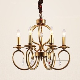 Lampadario a sospensione mini classico tradizionale in metallo finitura ottone