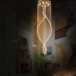 Lampadario a sospensione in cristallo K9 trasparente con finitura argento, GU10