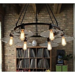 Lampada a sospensione mini retrò country in metallo dipinto, lanterna classica