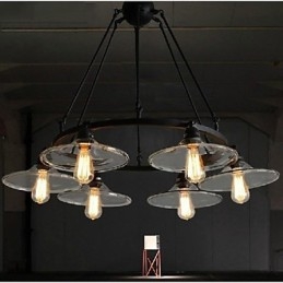 Lampada a sospensione mini retrò country in metallo dipinto, lanterna classica