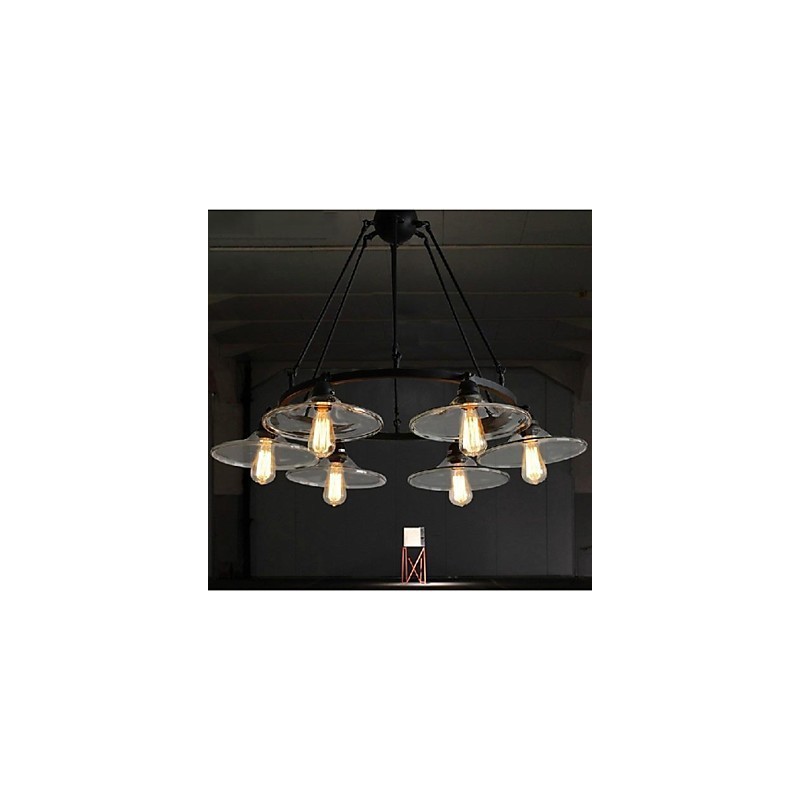 Lampada a sospensione mini retrò country in metallo dipinto, lanterna classica
