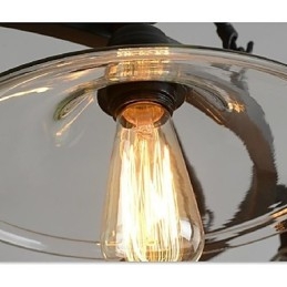 Lampada a sospensione mini retrò country in metallo dipinto, lanterna classica