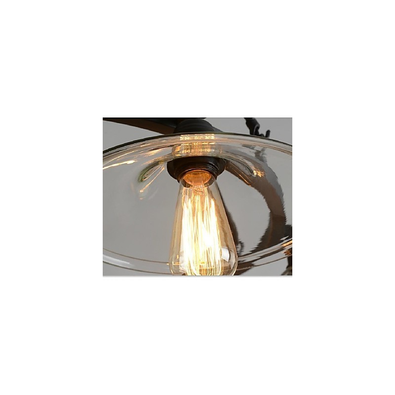 Lampada a sospensione mini retrò country in metallo dipinto, lanterna classica