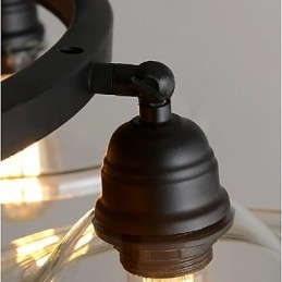 Lampada a sospensione mini retrò country in metallo dipinto, lanterna classica